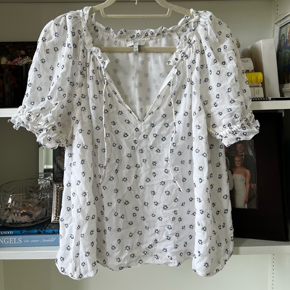 Joie ruffle silk blouse